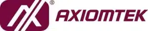 A logo with the word axomtek.