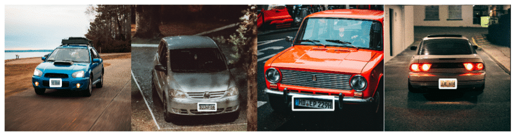 License plate detector examples for images-from-the-wild