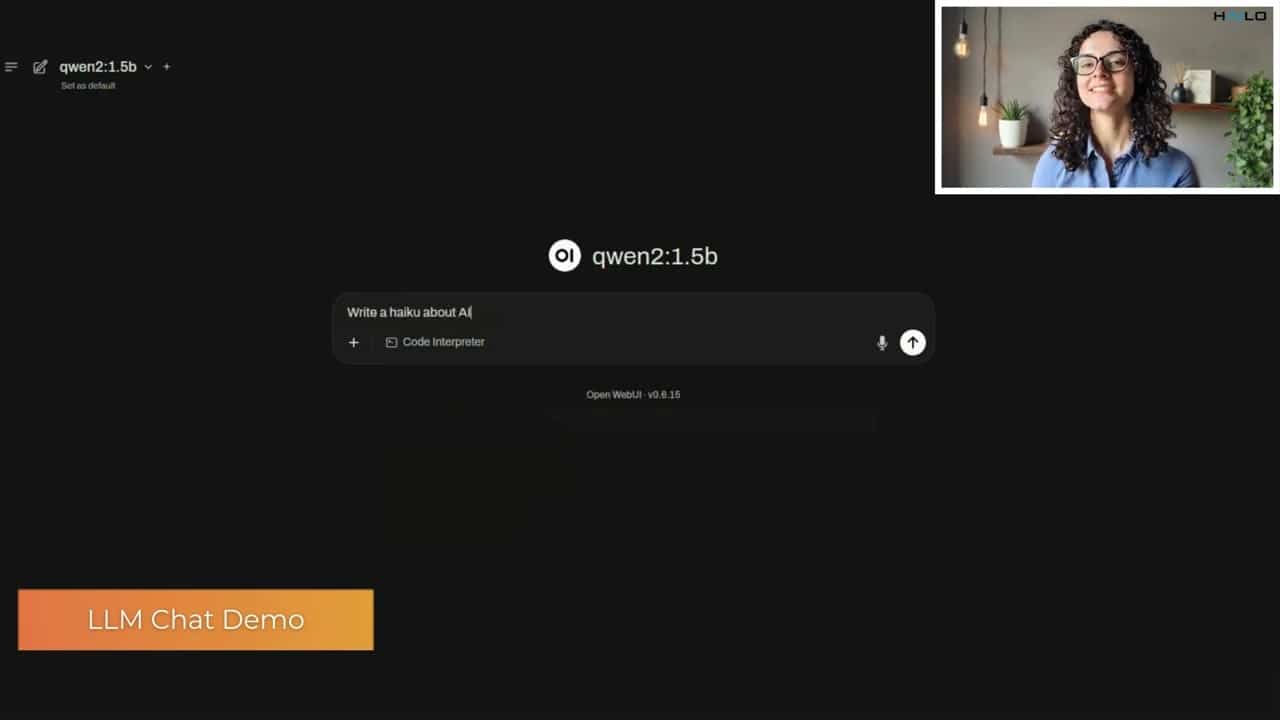 LLM chat demo powered by Hailo-10H AI accelerator
